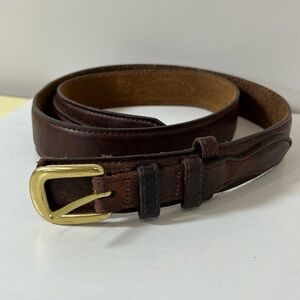 Unknown Sz 34 Made in USA Genuine Tanned Hide Leather Western Aztec Cowboy Belt